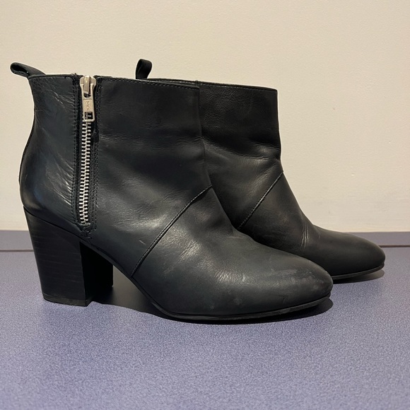 Maje Black Heeled Ankle Bootie With Zip Detail - Picture 7 of 7